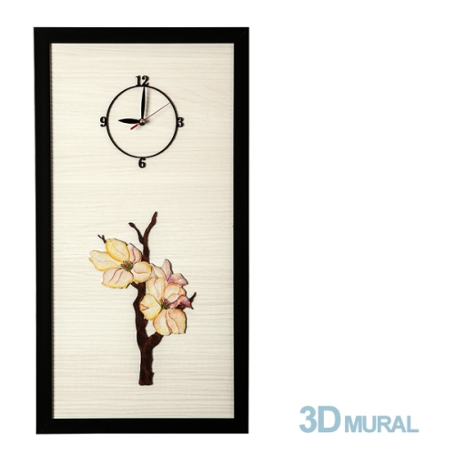 3D MURAL 벽시계 목련나무(MT-344)몰딩닷컴