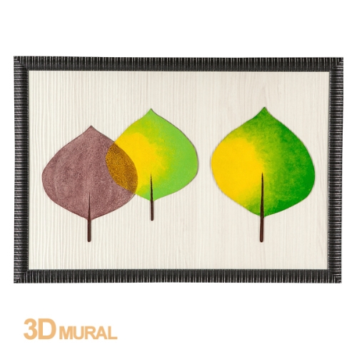 3D MURAL 액자 잎사귀(LEF-705)몰딩닷컴