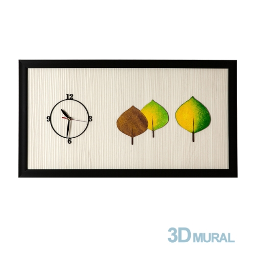3D MURAL 벽시계 잎사귀(LEF-644)몰딩닷컴