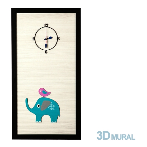 3D MURAL 벽시계 코끼리(CE-646)몰딩닷컴
