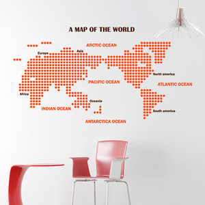 그래픽스티커[gm]pk015-A MAP OF THE WORLD (Small)_도트패턴 몰딩닷컴